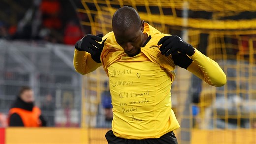 Serhou Guirassy explains emotional reason behind t-shirt message as Borussia Dortmund striker celebrated goal against Atalanta | Goal.com