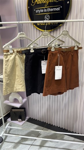 Fabstyles_ke on Instagram: "New in✨✨💫 Belted khaki Shorts set Sizes 6-16 Ksh.1800 Knitted tops Ksh.1800"