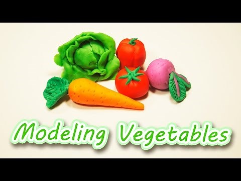 How to Make Vegetables with Modeling Clay for Kids