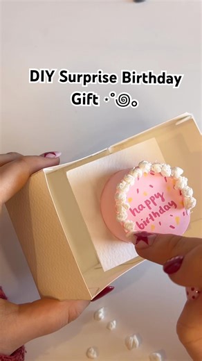 DIY ￼S￼urprise Birthday Gift 🤍Pop-up Birthday Cake gift #giftideas #birthdaygift