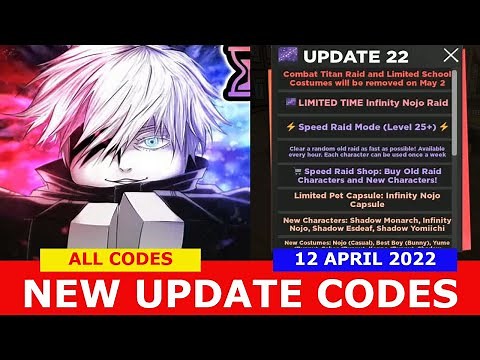 NEW UPDATE CODES [INFINITY] ALL CODES! Anime Dimensions Simulator ROBLOX | April 12, 2022