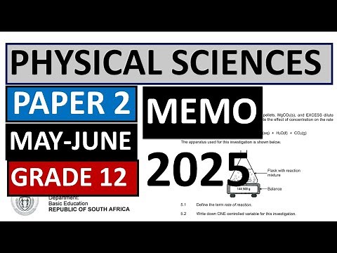 MEMO 2025 PHYSICAL SCIENCES P.2 GRADE 12 JUNE EXAMS [THUNDEREDUC] GRADE 12 PHYSICAL SCIENCE PAPER 2