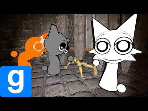 Sprunkis get trapped in spooky castle!!!!!!!!!!!! (Gmod Horror map)