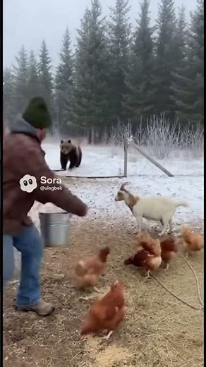 Brave Dog Saves Goat From Bear Attack in Real Life! #animals #wildliferescue #animalprotection