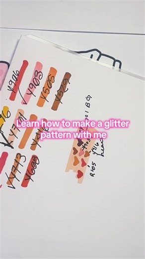 Learn how to color a glitter pattern, also gonna apply the sweater-knit technique we just learned later #colorwithme #learn #howtocolor #glitterpattern