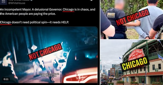 Trump and White House Busted Using Red State Footage to Show ‘Chaos’ in Chicago