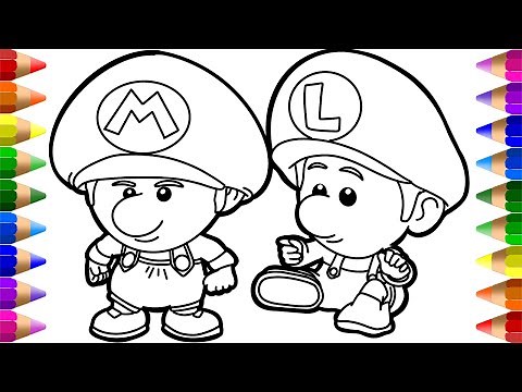 Super Mario Bros Movie Baby Mario and Luigi Coloring Pages