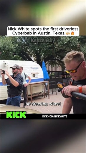 Nick White spotted the first driverless Cybercab in Austin 🤯🔥