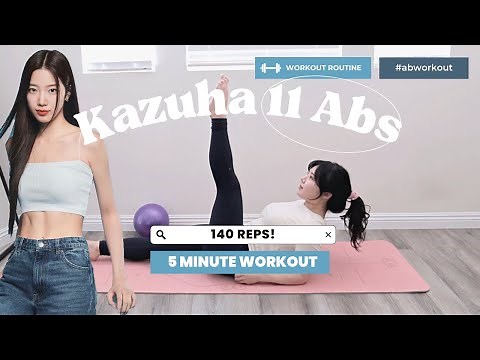 🔥 LE SSERAFIM KAZUHA AB WORKOUT! KPOP Abs 🔥