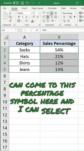 How to Format as Percentage in Excel