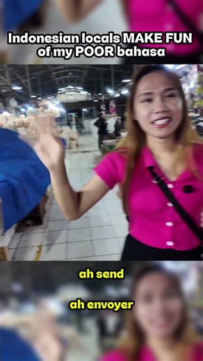 INDONESIAN locals MAKE FUN of my bahasa 😭🇮🇩 #languagefails #indonesiatravel #localmarket #travelvlog