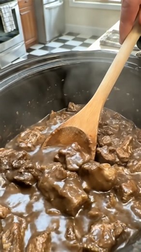 Slow Cooker Beef Tips & Gravy (Fall-Apart Tender, Thick Brown Gravy Comfort Food) these slow cooker beef tips are melt-in-your-mouth tender and smothered in thick brown gravy 🤎 this is real comfort food — better than takeout and perfect over mashed potatoes. ⏱️ recipe details prep time: 15 minutes cook time: 7–8 hours (low) servings: 6 🧾 ingredients 2½ lbs beef stew meat or sirloin tips 1 teaspoon salt 1 teaspoon black pepper 1 teaspoon garlic powder 1 tablespoon oil 1 onion, sliced 2 cups bee