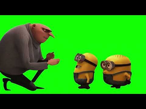 Gru kissing the Minions meme - Green Screen - Despicable Me