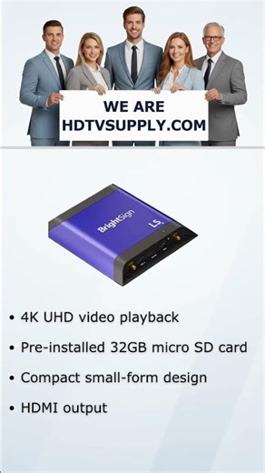 BrightSign LS445-32GB 4K Small Digital Signage Player With Pre-Installed 32GB Micro SD Card