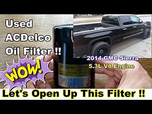 ACDelco Ultra Guard Gold UPF63R Oil Filter Cut Open, Used Oil Filter Cut Open