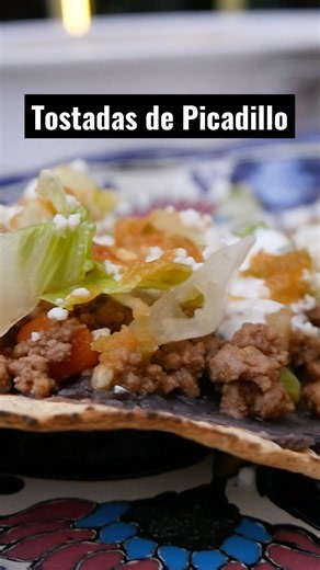 Delicious picadillo tostadas #recipe #cooking #mexicanfood #picadillo #tostadas
