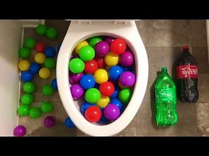 Will it Flush? Coca Cola, Fanta, Mirinda Balloons and Plastic Balls