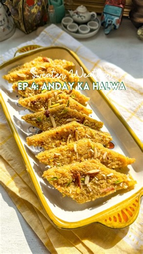 Rafia Mazhar | Easy Recipes | Home Chef | Anday ka Halwa Recipe ⤵️ Sweater Weather Episode 4 - Anday ka Halwa (Anday ki Mithai) 🍳 Recipe 6 large eggs 275 g sugar (about 1.5 cups)... | Instagram