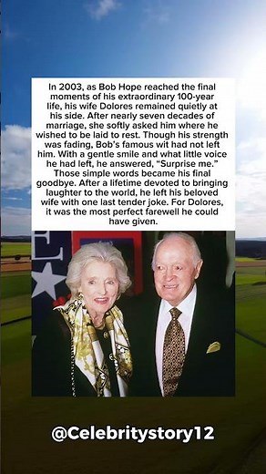 Bob Hope's Last Words to Dolores. #shorts #celebrity #hollywood