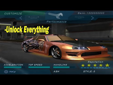 Cheat Code Need For Speed (Underground) (NTSC-U) - Unlock Everything - PCSX2