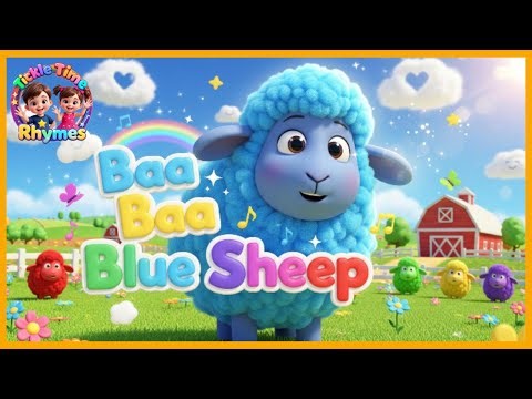 Baa Baa Blue Sheep 🐑 — The Colorful Wool Song | Fun Nursery Rhyme for Kids #kidssongs #kidslearning