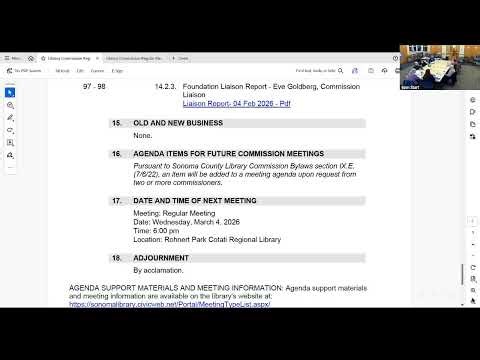 February 4, 2026 - Library Commission Regular Meeting