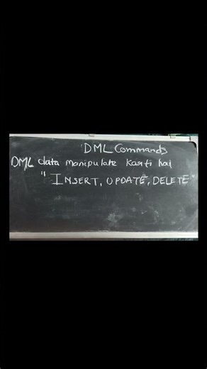 DML command in DBMS hindi| Data manipulation command in DBMS hindi| DBMS shorts