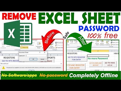 remove excel sheet password for free: how to unprotect excel sheet without a password or software