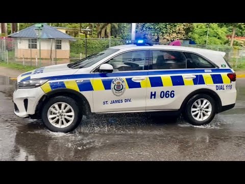 Jamaican Police St James Division H-066 Responding in Montego Bay