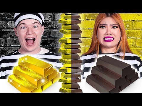 Gold vs Chocolate Food Challenge