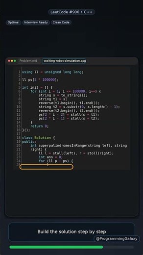 Walking Robot Simulation in C++ | Fast LeetCode Solution #shorts