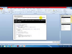 Object Oriented Programming 1 _Lecture5 part2 member initilaization SW and IS branches