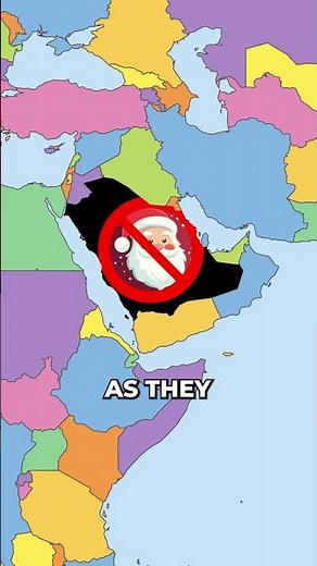 The 4 Countries That HATE Santa Claus! 🎅 #maps #geography #christmas