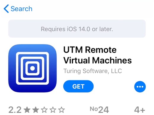 UTM上架App Store了！但只有iOS 14.0及以上系统可以不越狱运行！