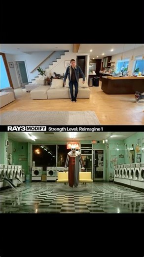 Clown scene created with Ray3 Modify in Dream Machine by Luma Labs Ai.