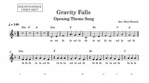 Gravity Falls (Opening Theme Song) - Partitura Facilitada com Playback - Alice Duarte Torres | Hotmart