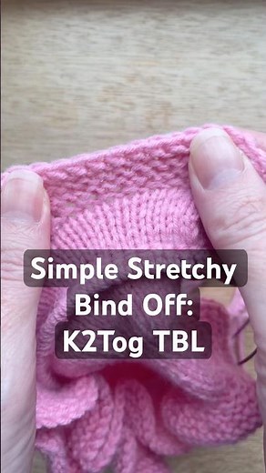 Super stretchy k2tog tbl bind off in 3 easy steps (knit 2 together through the back loop) #knitting
