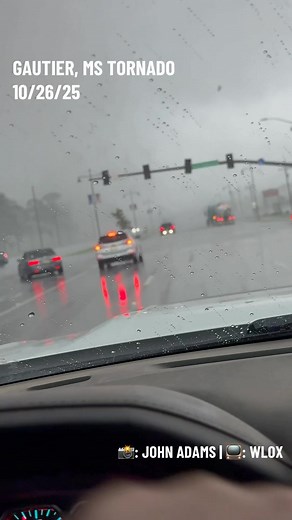 Here’s a look at the tornado that was caught on camera in Gautier, MS back on 10/26/25 #tornado #mississippi #severe #storm | Jake Lambright