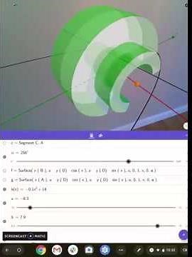 Washer Method (Calculus): REVAMPED! GeoGebra 3D GC Demo (ARCore by Google)