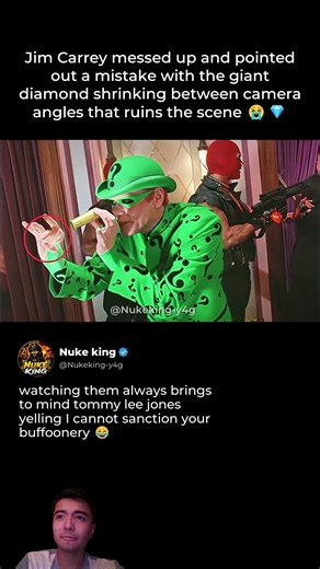 Jim Carrey notices a continuity error with a diamond