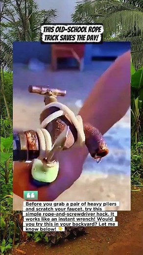 The smartest way to loosen a stuck outdoor faucet! #diy #lifehacks
