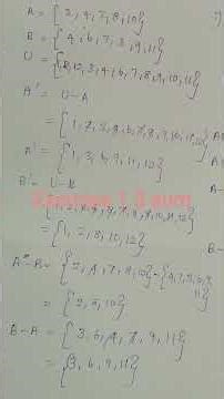 complement and difference of sets