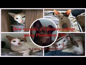 How to make a 5-picture collage in Photoshop (Tagalog)