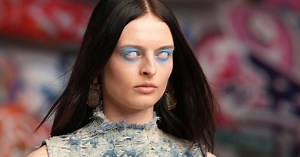 Diesel evokes zombie apocalypse at Milan Fashion Week with milky gazes and spray-painted smiles