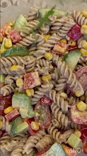 Creamy Spelt Pasta Salad with Avocado 🥑 Full Recipe on My Channel!
