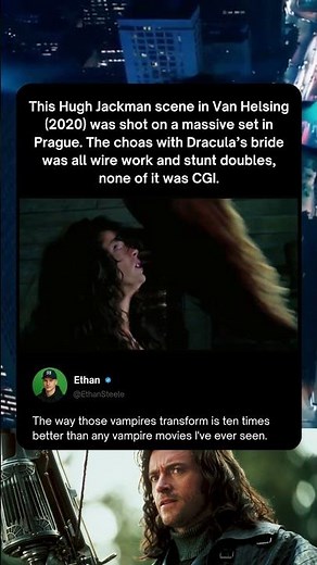 Hugh Jackman fought Dracula's bride in Transylvania