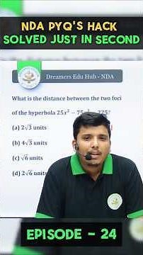 NDA MATHS PYQ HACK : EPISODE- 24 !! Crack NDA With Smart Approach !! NDA MATH PYQ with tricks