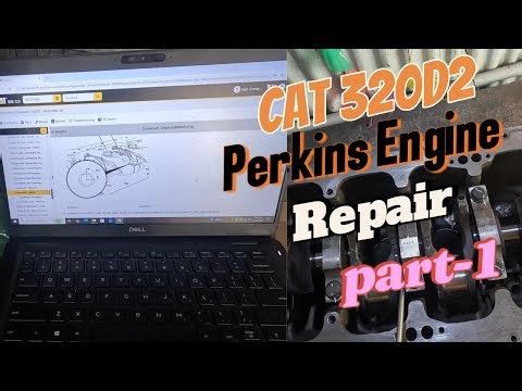 CAT 323D3 Perkins Engine Repair full video Part -1