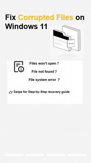 Corrupted Files? Try These Fixes in Windows 11 #recovery#corrupted #windows11