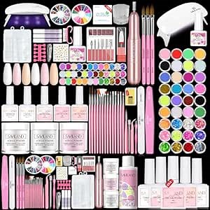 Saviland Nails Kit Acrylic Set - Muti-colored Acrylic Nail Kit for Starters and Professionals, Acrylic Nail Set Nail Carving and Extension2